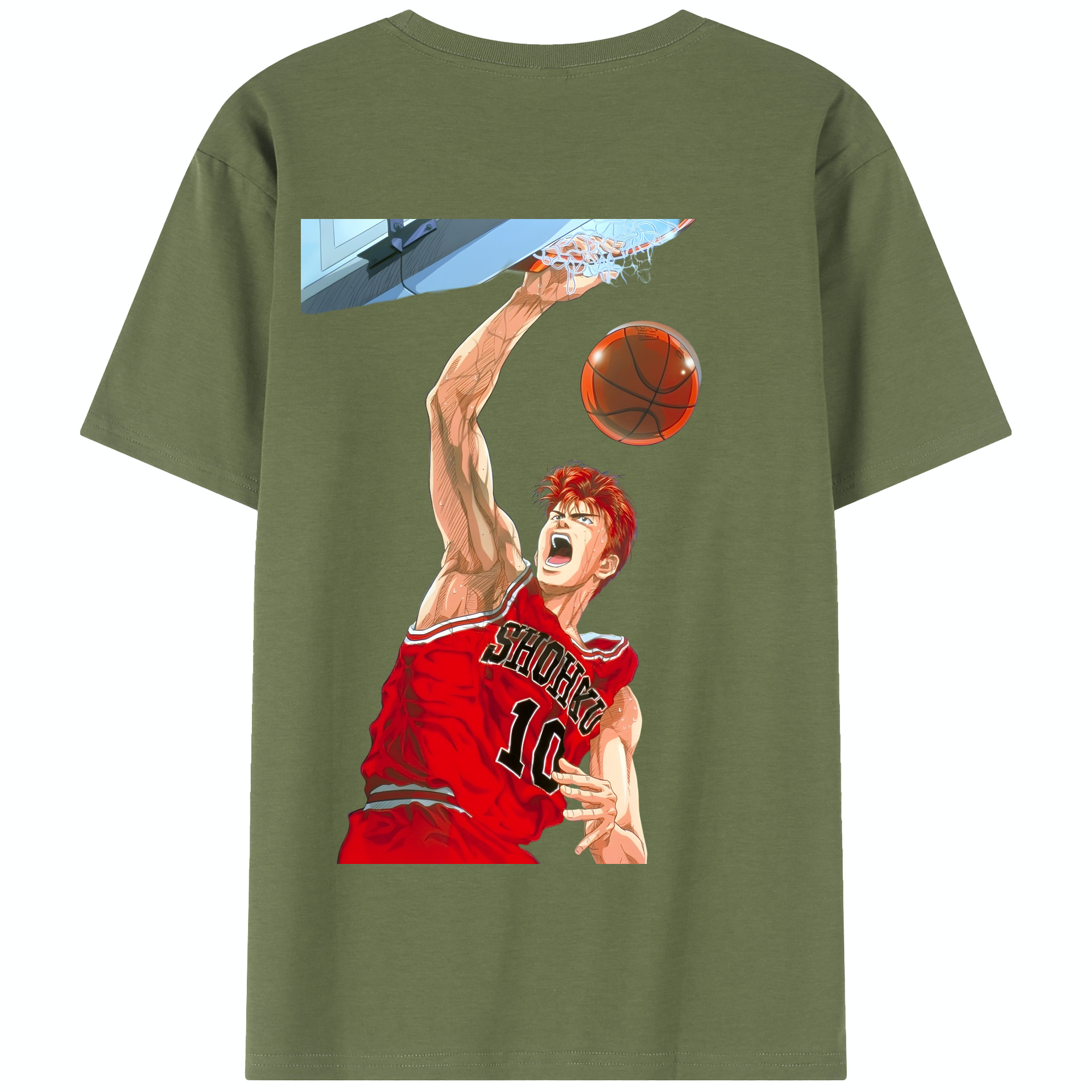 SLAM DUNK／スラムダンク 綿100％半袖Tシャツ（背面プリント）